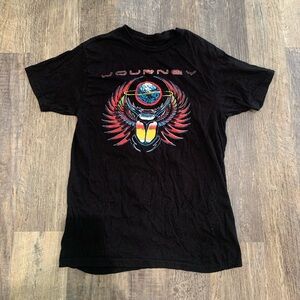 Vintage Band Tee Journey Black Graphic T-Shirt